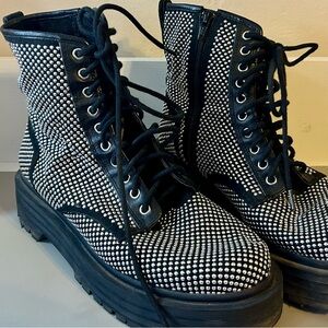 Studded Black Platform Boots